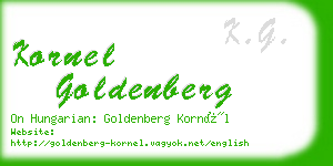 kornel goldenberg business card